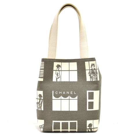 chanel canvas tote bag with the coco window design|CHANEL Canvas Coco Window Tote White 63078 .